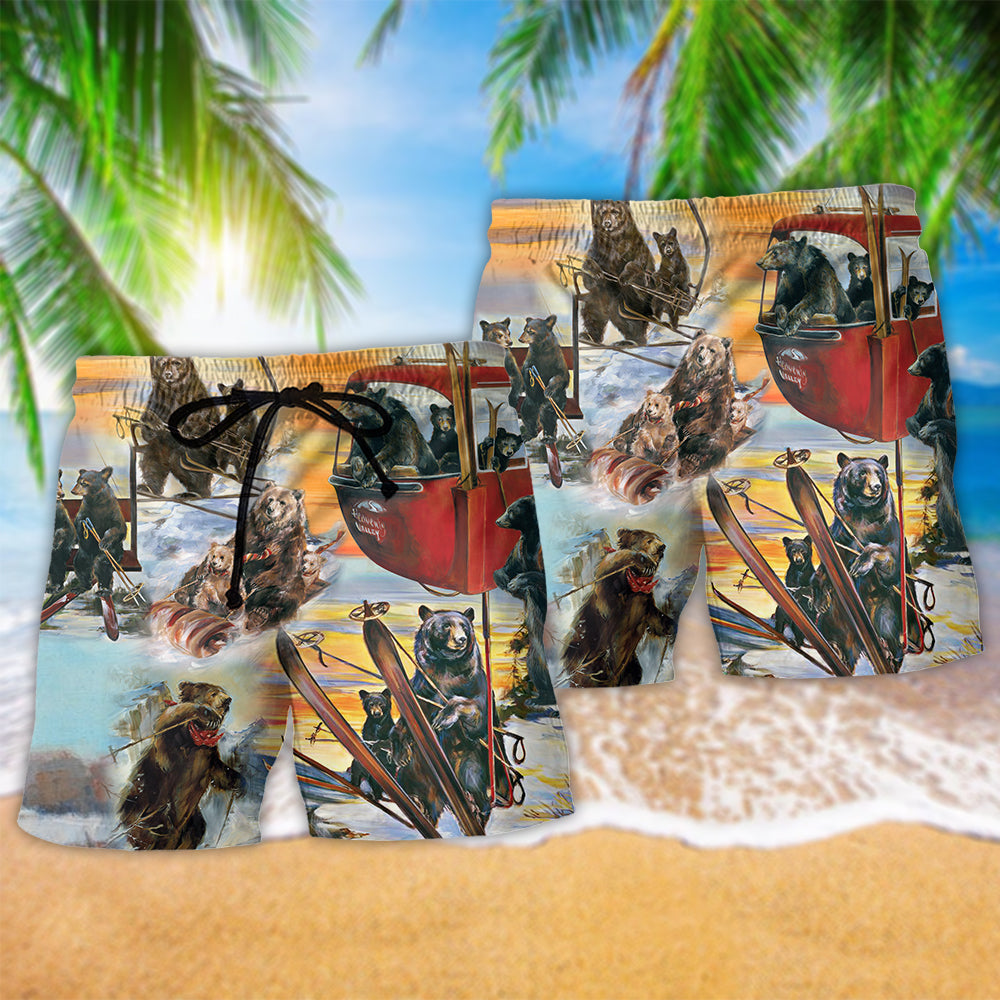 Live Breathe Ski Bear Winter – Beach Short