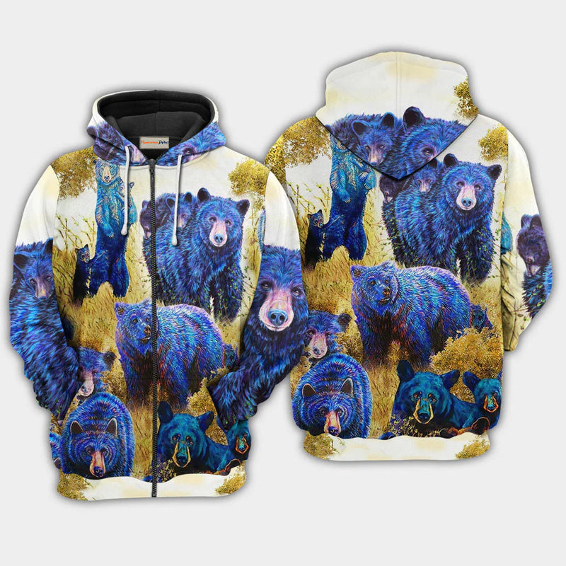 Bear Love Animals Art – 3D Hoodie