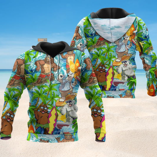 Bear Love Beach Love Animals Art – 3D Hoodie