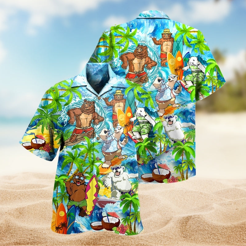 Bear Love Beach Love Animals Limited Edition – Hawaiian Shirt