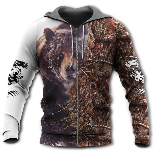 Bear Strong Love Nature - 3D Hoodie