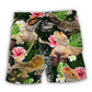Bearded Dragon Tropical Leaf Lover - Beach Short