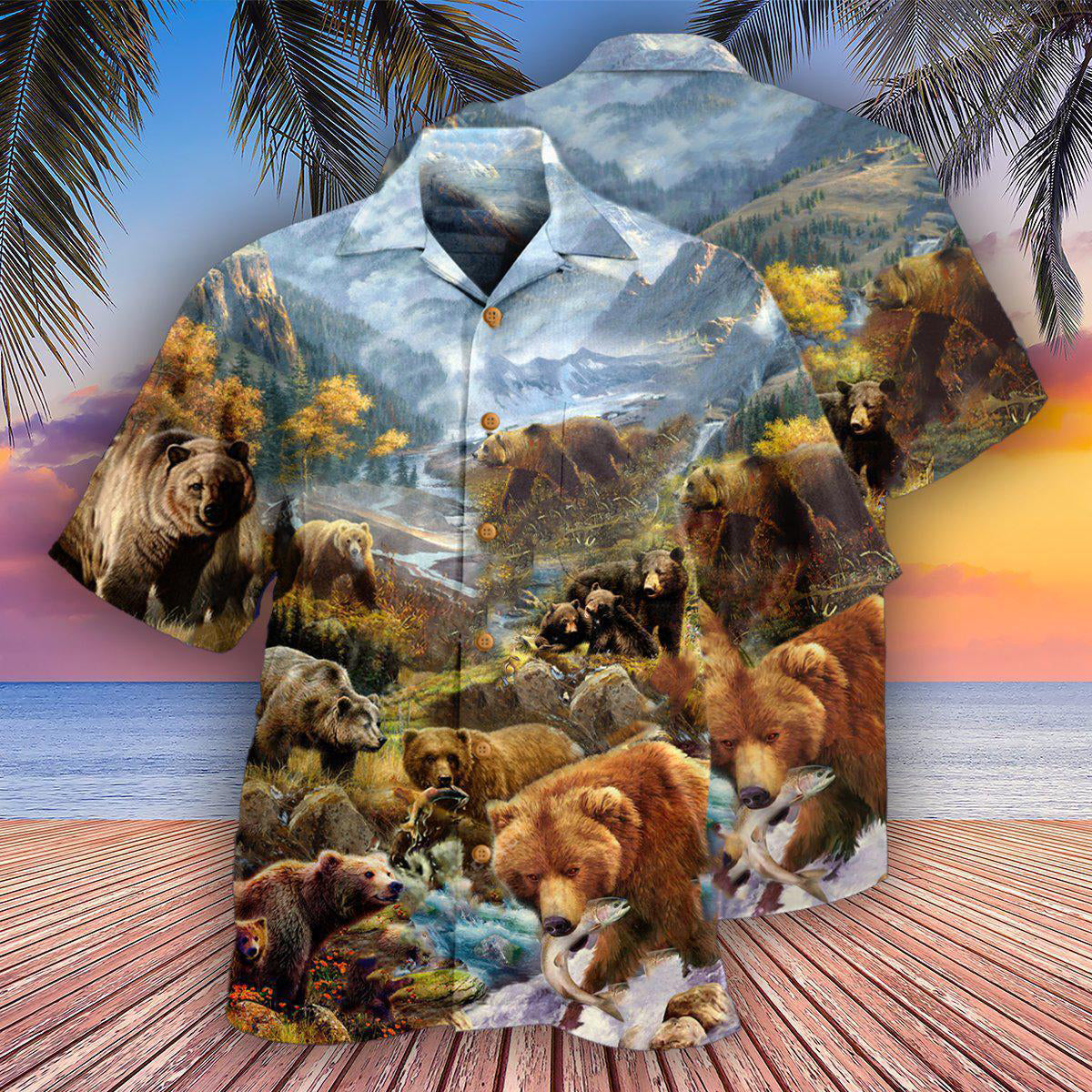 Bear Into The Wild Scenic Art – Hawaiian Shirt