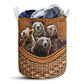 Bear Rattan Teaxture Four Bears - Laundry Basket