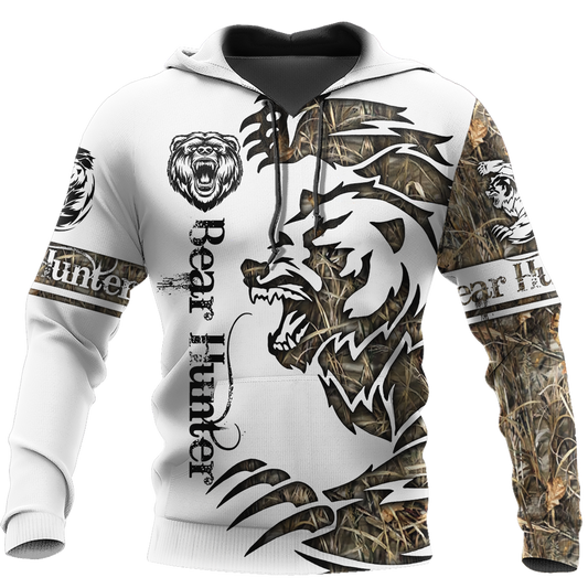Classic Bear Tattoo Art – 3D Hoodie