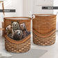 Bears rattan teaxture 2 - Laundry basket-Owls Matrix