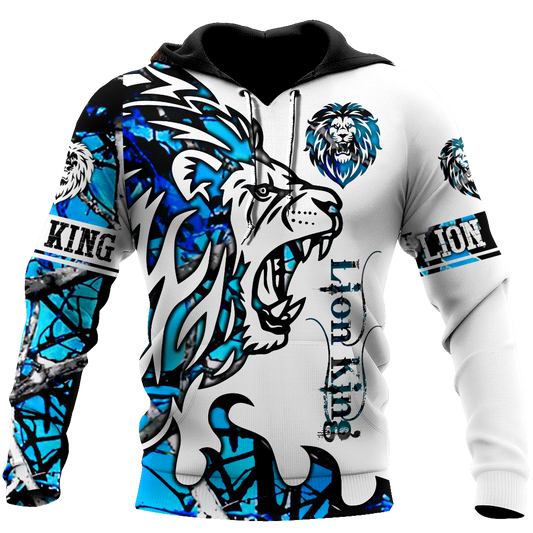 Blue Lion Tattoo Camo Art – 3D Hoodie