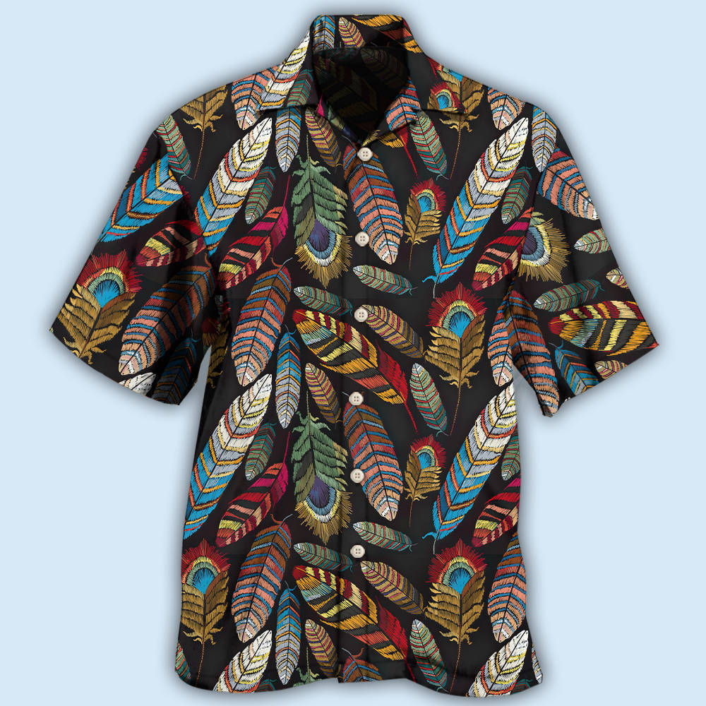 Beautiful Feather Artistic Pattern – Hawaiian Shirt