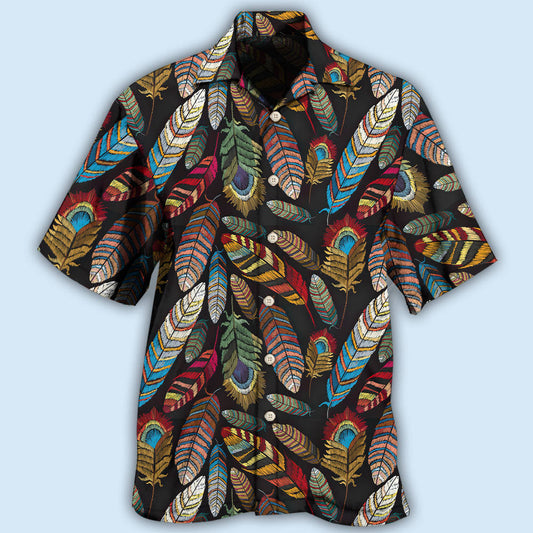 Beautiful Feather Artistic Pattern – Hawaiian Shirt