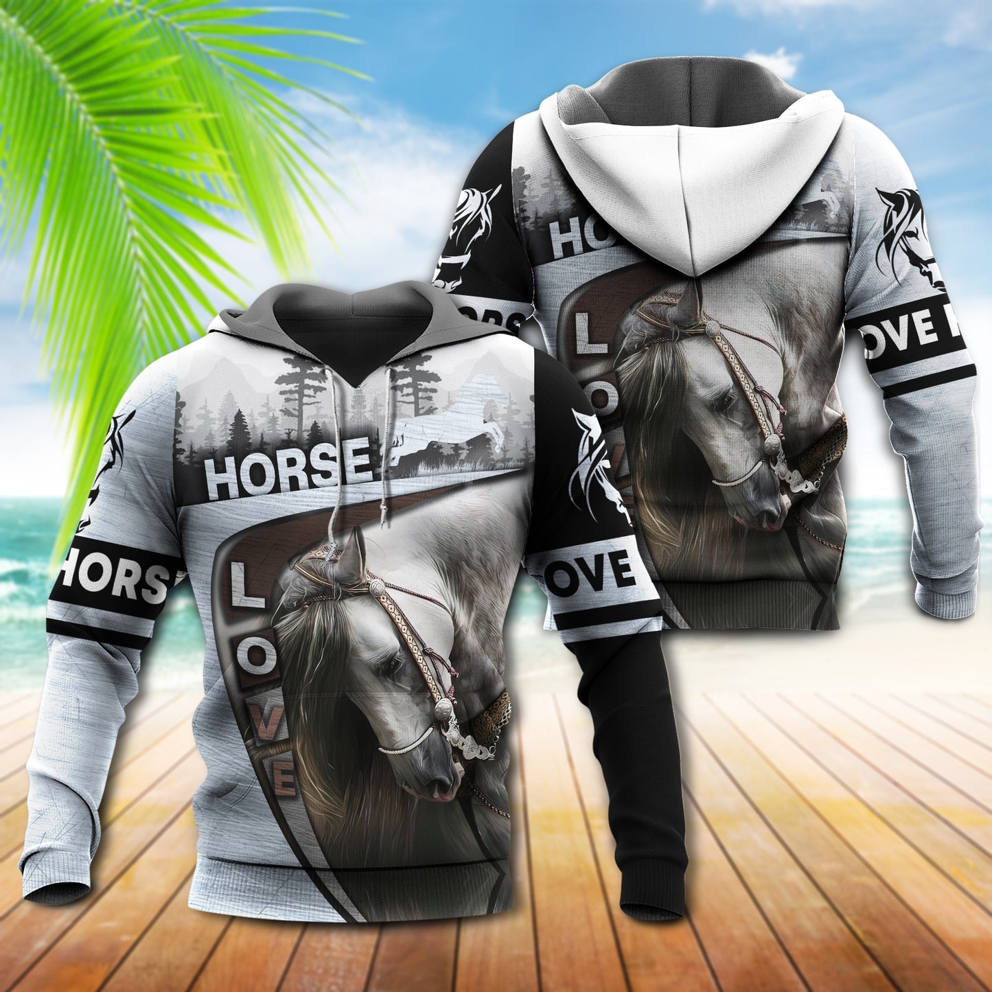 Beautiful Horse In Forest - 3D Hoodie3
