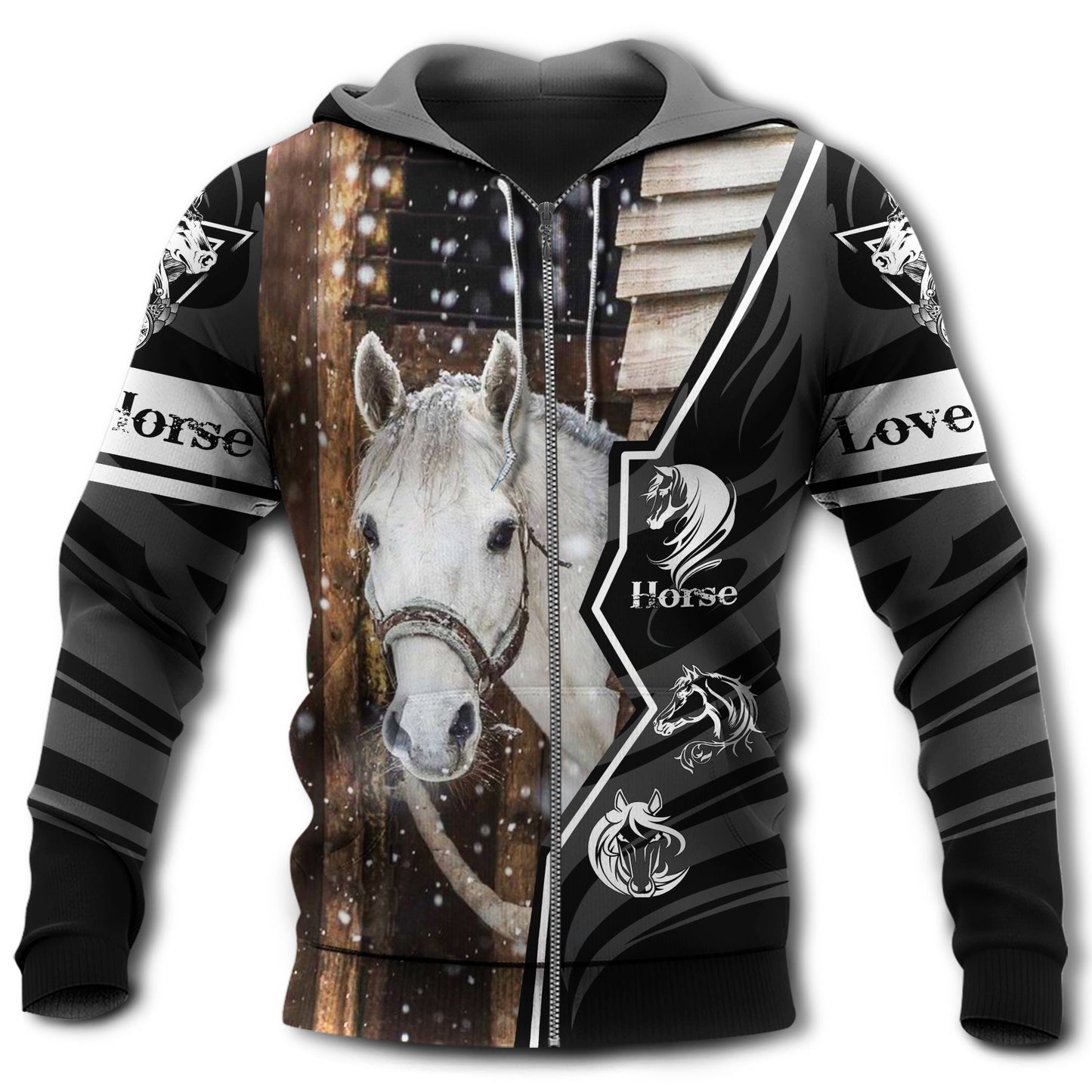 Beautiful Horse Love Style - 3D Hoodie2