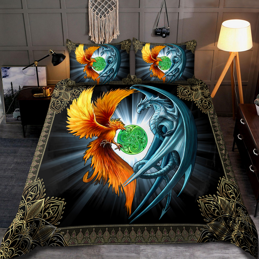 Dragon Phoenix Fantasy Bedding Cover For Fantasy Bedroom Decor