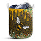 S: 17.72”x13.78” (45x35 cm) Bee Flower Honey Basic Style - Laundry Basket - Owls Matrix LTD