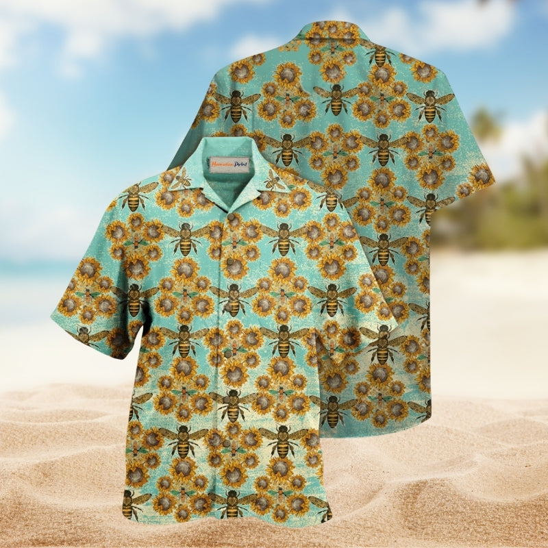Bee Loves Sunflowers Limited Edition – Hawaiian Shirt
