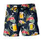 Beer For Happy Life Tropical Floral – Beach Short