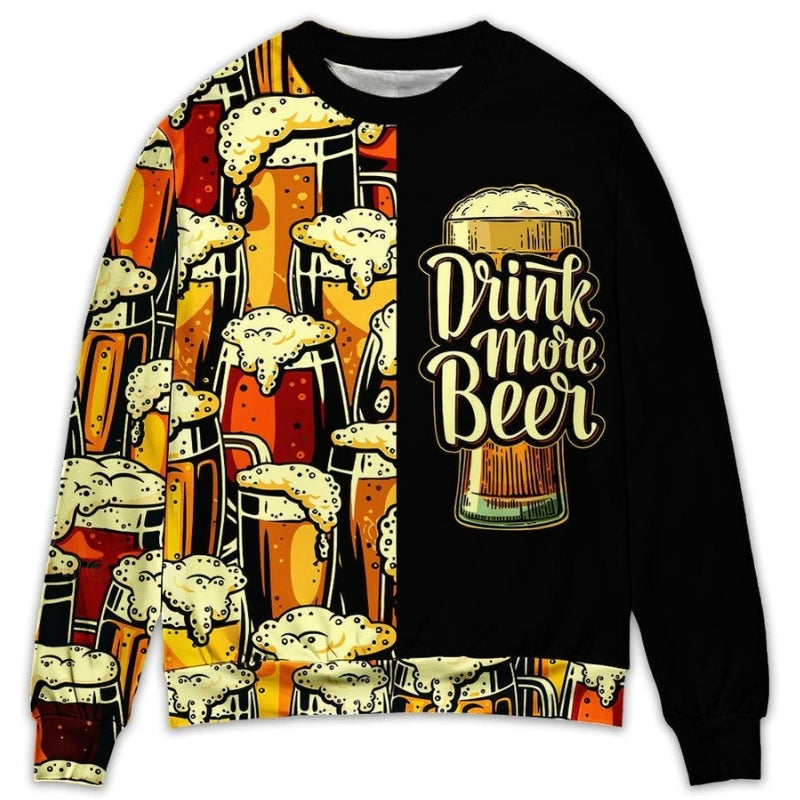 Beer Lover Fun Drinking Style – Sweater - Ugly Christmas Sweater