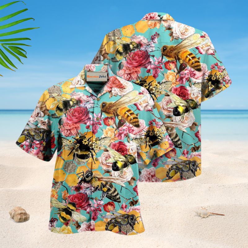 Bees Lets Make Gorgeous Roses Edition – Hawaiian Shirt