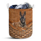 S: 17.72”x13.78” (45x35 cm) Belgian Malinois Dog Rattan Teaxture - Laundry Basket - Owls Matrix LTD