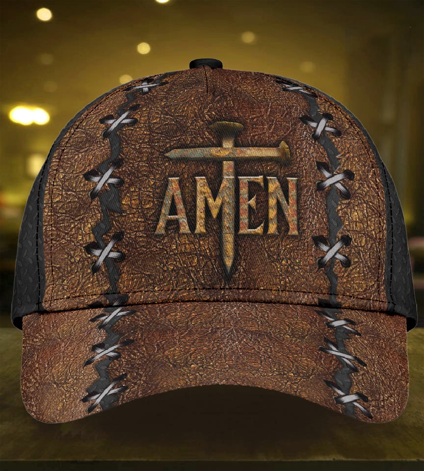 Believe In Jesus Amen Cross Faith Style – Classic Cap