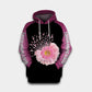Believe Pink Ribbon Flower Art – 3D Hoodie