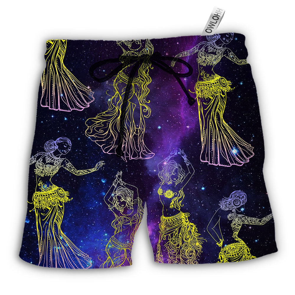 Beach Short / Adults / S Dance Belly Dance Mysterious Galaxy - Beach Short - Owls Matrix LTD