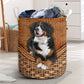 Bernese Mountain Dog Rattan Reaxture Lover - Laundry Basket - Owls Matrix LTD