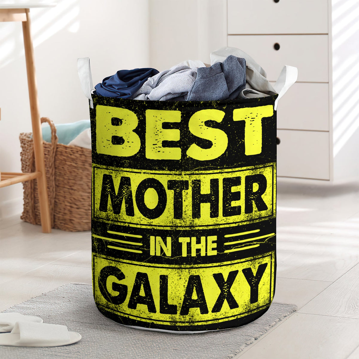 Best mother in the galaxy - Laundry basket - LAUB05TNH010322-Owls Matrix