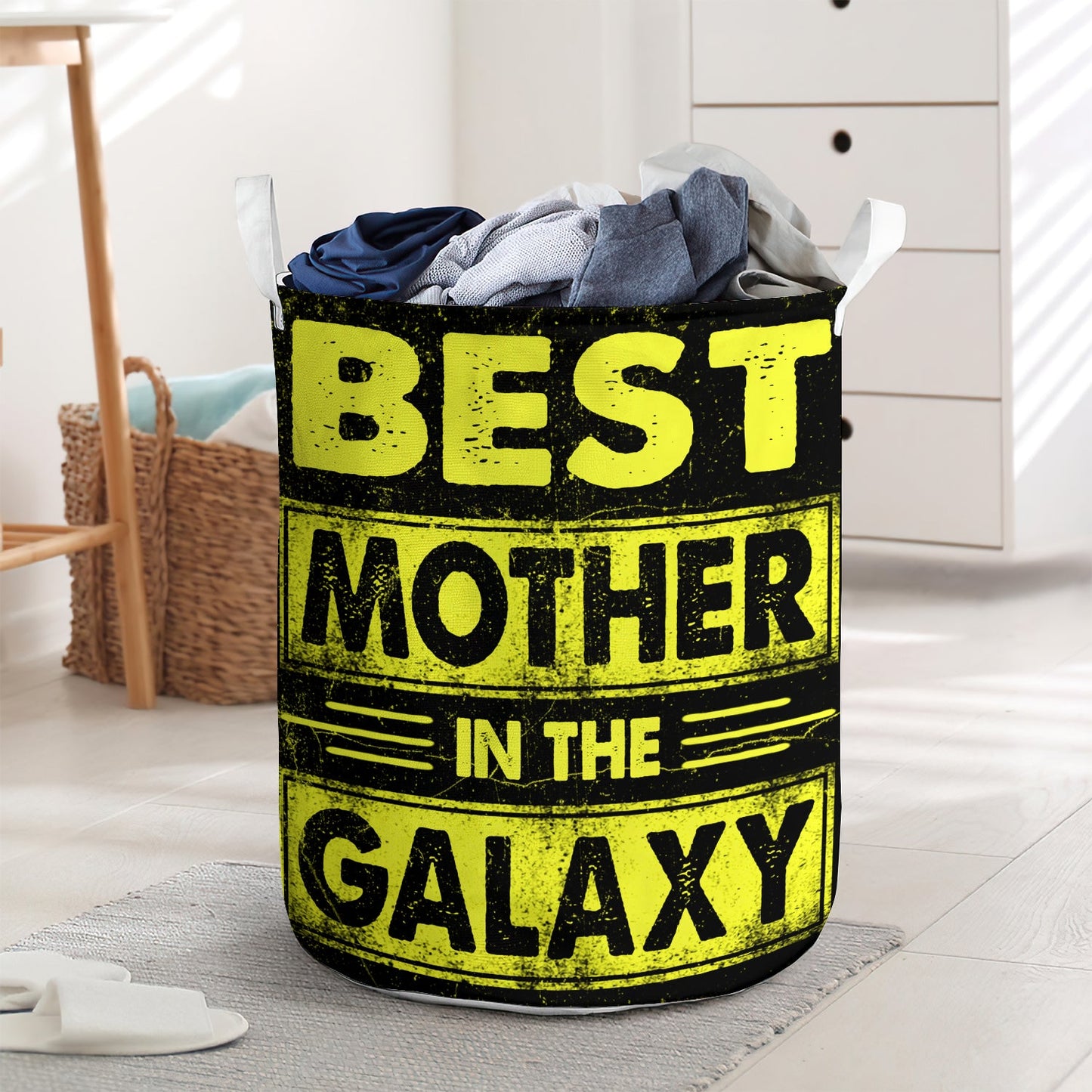Best mother in the galaxy - Laundry basket - LAUB05TNH010322-Owls Matrix