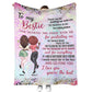 Bestie Love Beautiful Personalized 50 x 60 Inch Flannel Blanket For Cozy Bedroom And Sofa Decor