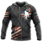 Bigfoot American Flag Humor - 3D Hoodie