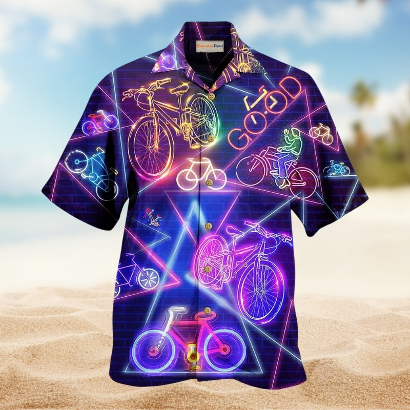 Bike Neon Style Love Purple Limited Edition – Hawaiian Shirt