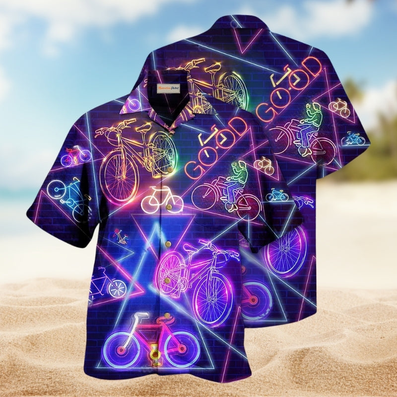 Bike Neon Style Love Purple Limited Edition – Hawaiian Shirt
