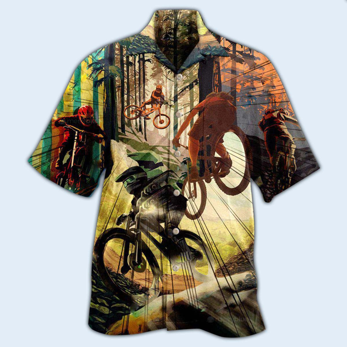Never Underestimate A Mountain Biker – Hawaiian Shirt