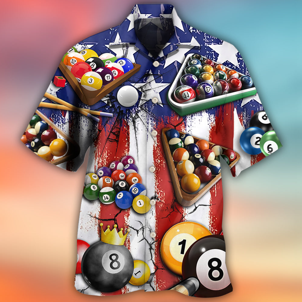Patriotic Billiard Independence - Hawaiian Shirt