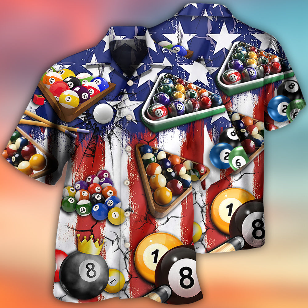 Patriotic Billiard Independence - Hawaiian Shirt