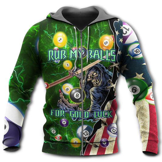 Billiards Good Luck Humor - 3D Hoodie