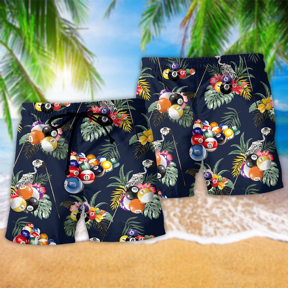 Billiard Tropical Leaf Summer Art – Beach Short