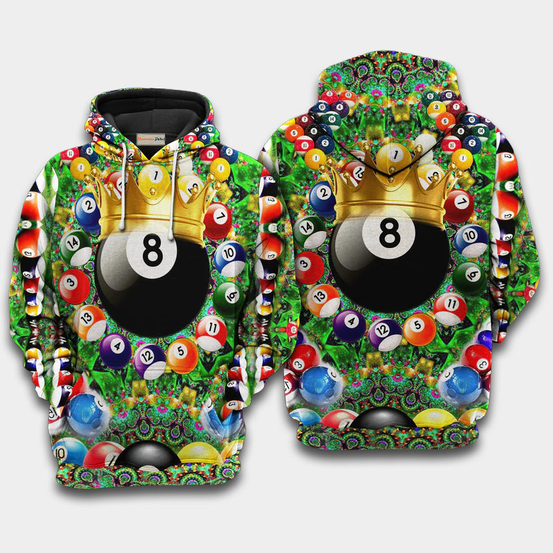 Billiard Warning Pool Player On Duty Art – 3D Hoodie
