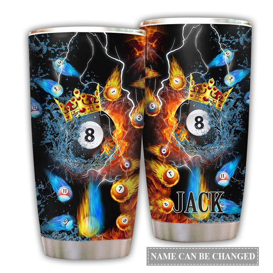 Billiard Water And Fire Personalized 20 Oz Tumbler For Coffee Travel And Daily Use