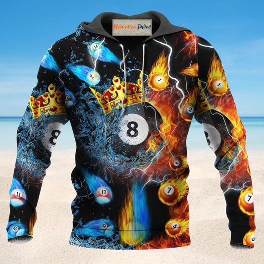Billiard Fire Style Art – 3D Hoodie