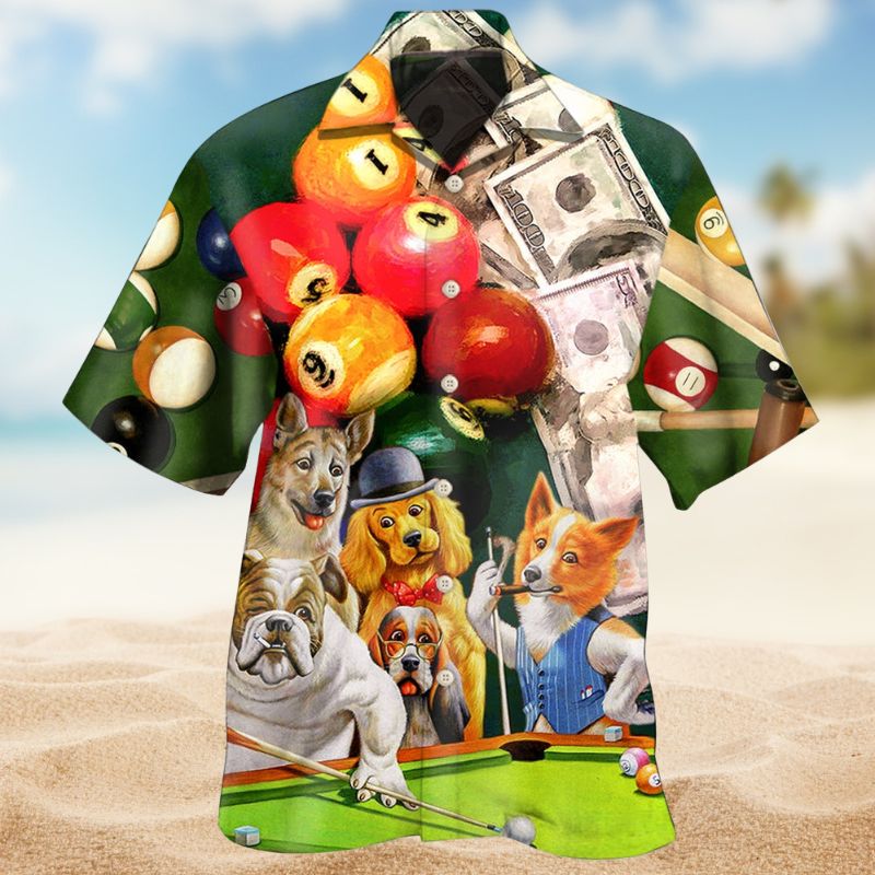 Billiards Funny Dog Style – Hawaiian Shirt