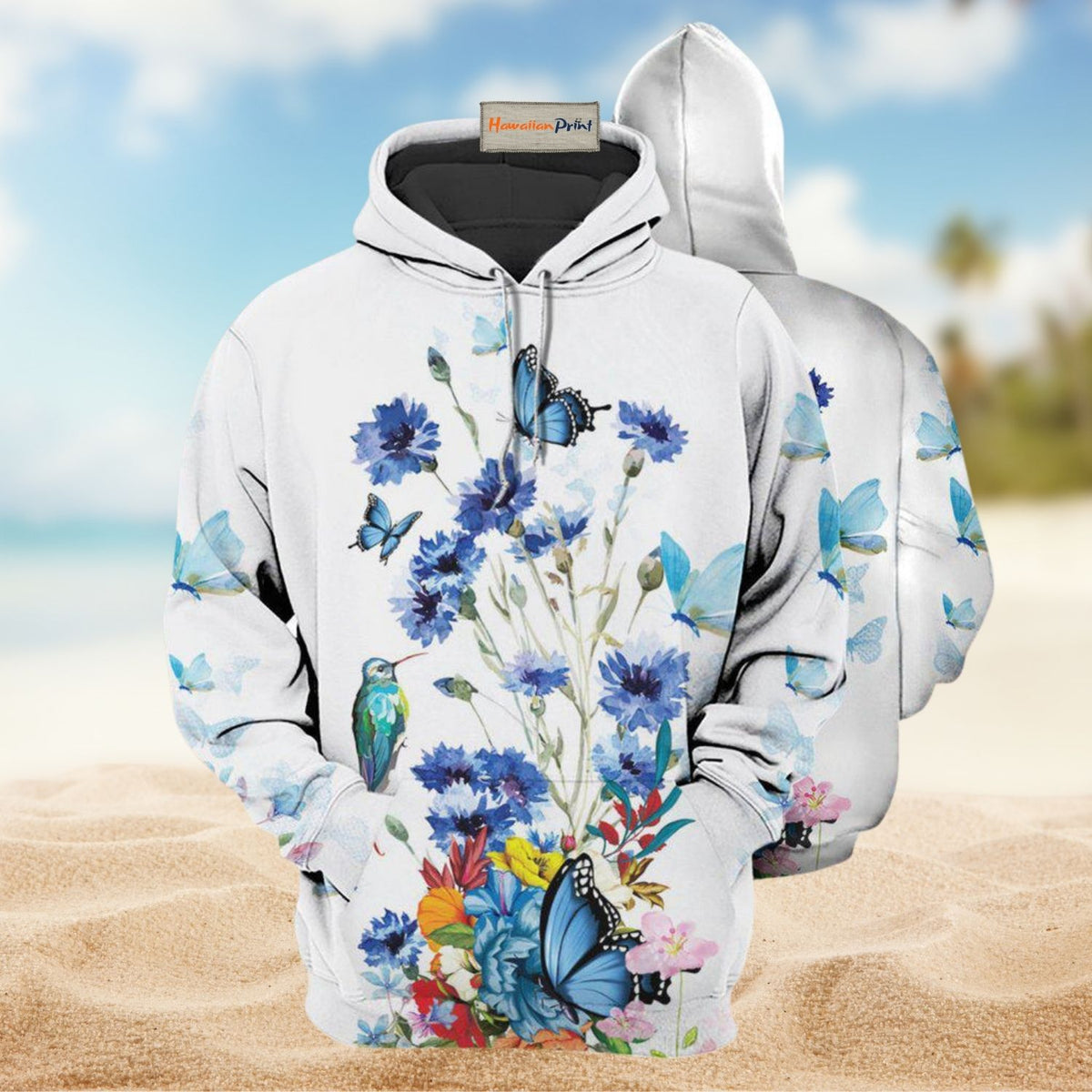 Bird Butterfly Spring Floral Love - 3D Hoodie