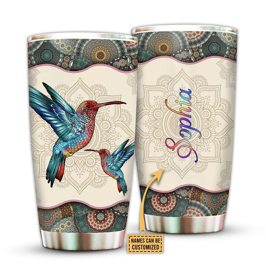 Bird Lover Mandala Pattern Personalized 20 Oz Tumbler