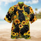 Black Cat Love Sunflower Limited Edition – Hawaiian Shirt