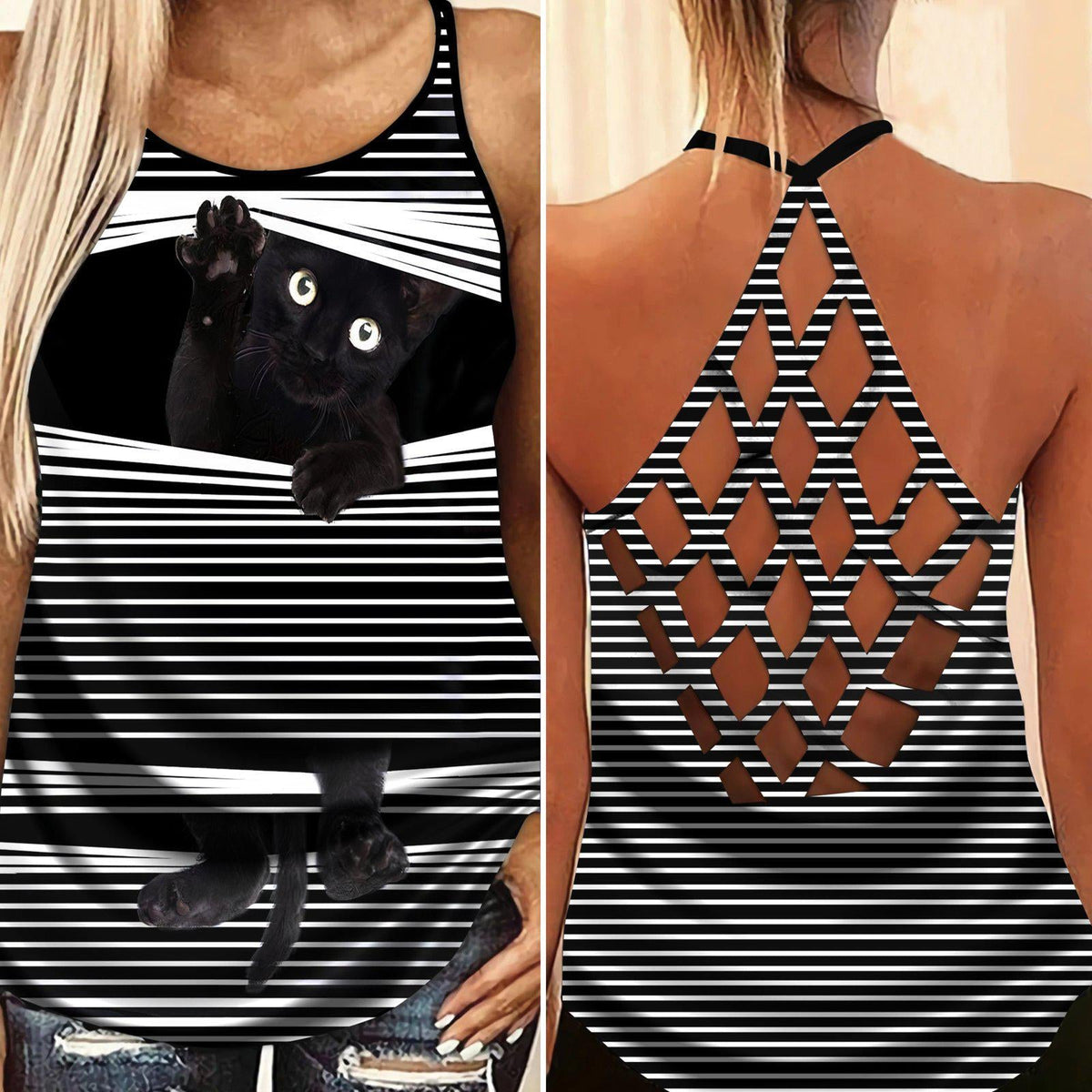 Black Cat Amazing Style Limited Edition 1 – Hollow Tank Top