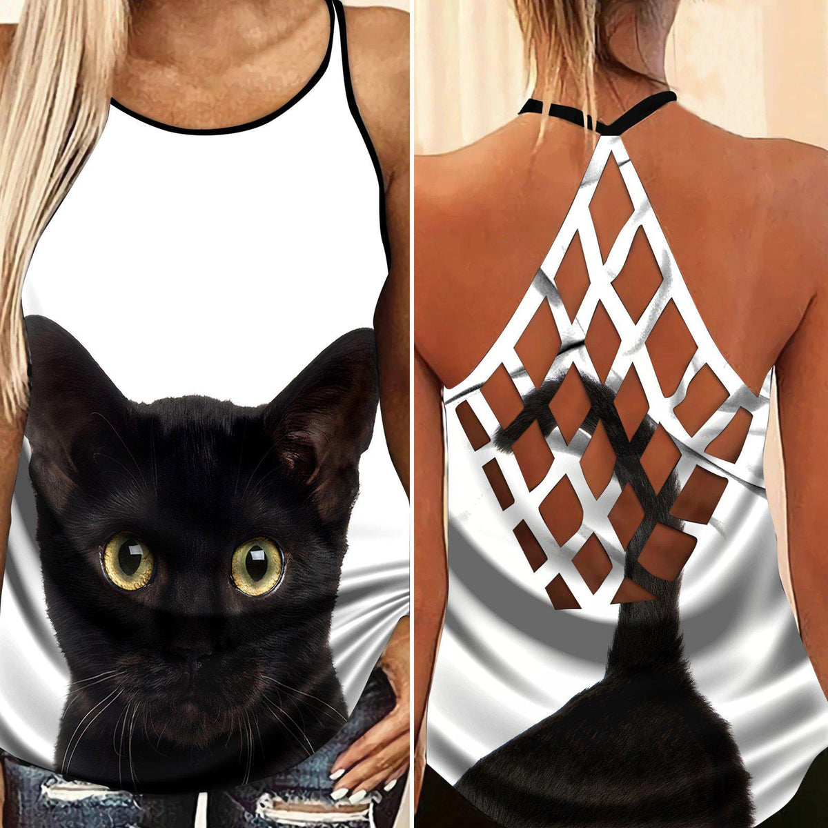 Black Cat Amazing Style Limited Edition 2 – Hollow Tank Top