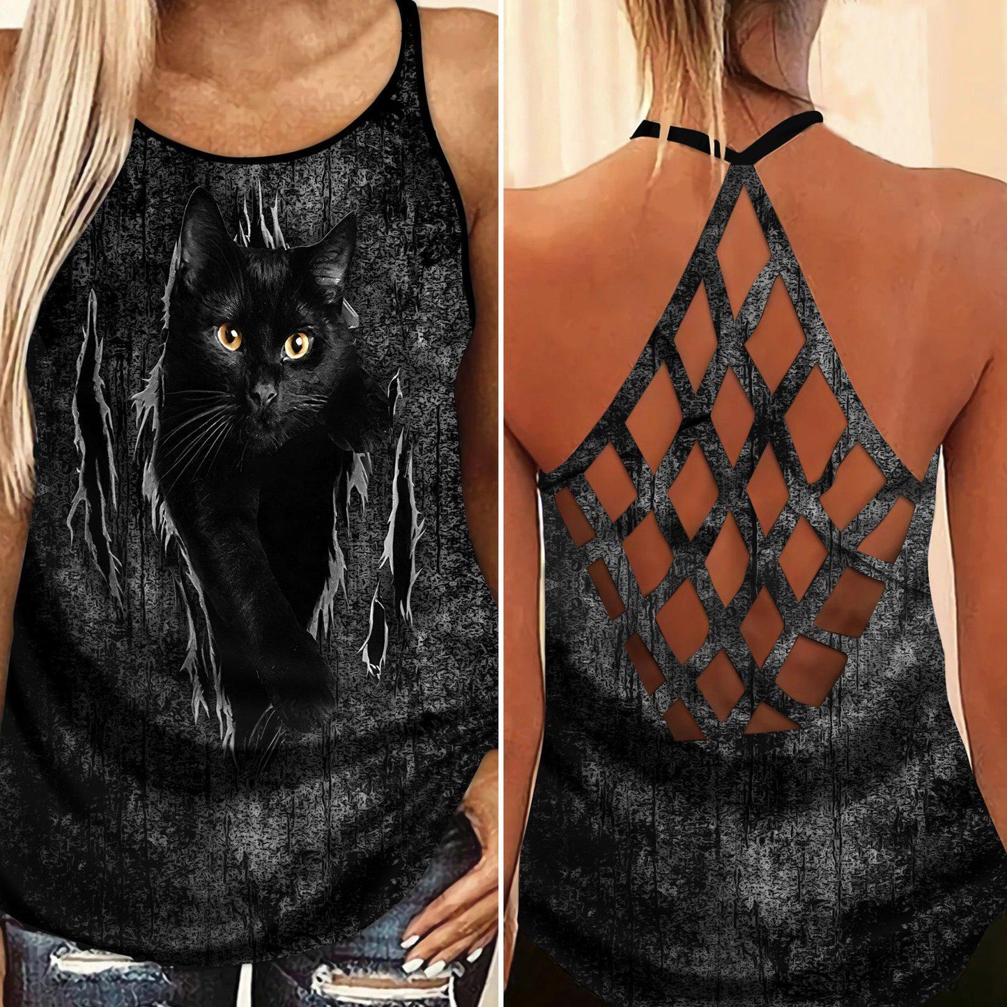 Black Cat Amazing Style Limited Edition 3 – Hollow Tank Top