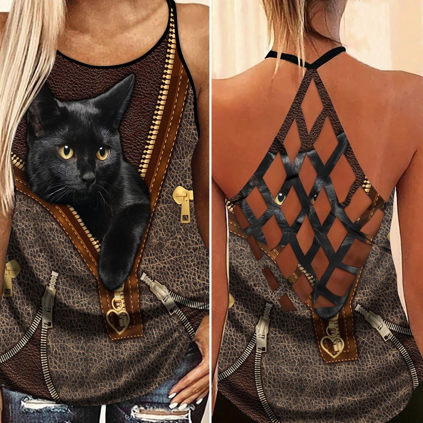 Black Cat Amazing Style Limited Edition 8 – Hollow Tank Top