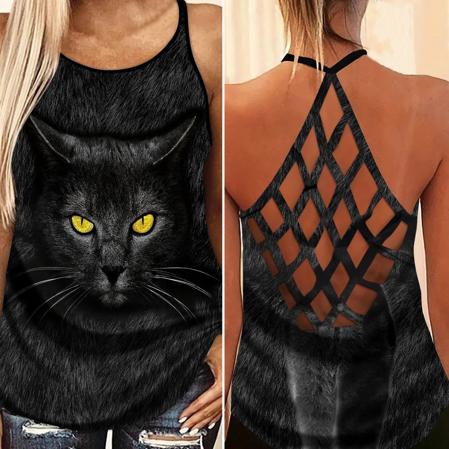 Black Cat Amazing Style Limited Edition 9 – Hollow Tank Top