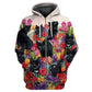 Black Cats Tulip Art – 3D Hoodie